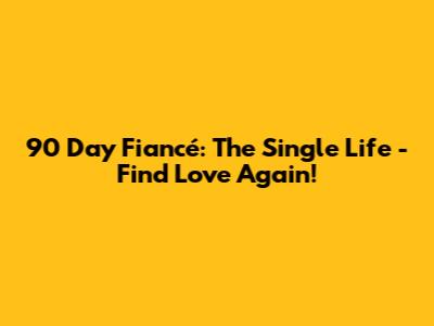 90 Day Fiancé: The Single Life - Find Love Again!