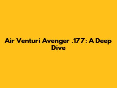 Air Venturi Avenger .177: A Deep Dive