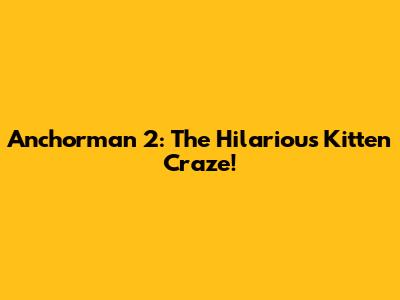 Anchorman 2: The Hilarious Kitten Craze!