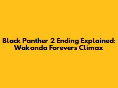 Black Panther 2 Ending Explained: Wakanda Forever's Climax