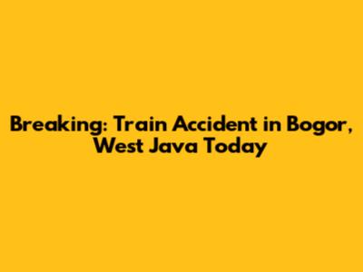 Breaking: Train Accident in Bogor, West Java Today