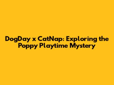 DogDay x CatNap: Exploring the Poppy Playtime Mystery