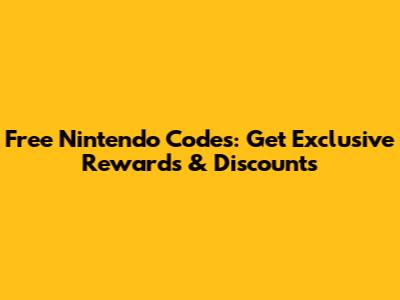 Free Nintendo Codes: Get Exclusive Rewards & Discounts