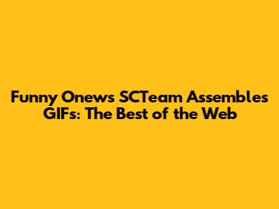 Funny Onews SCTeam Assembles GIFs: The Best of the Web