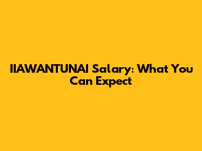 IIAWANTUNAI Salary: What You Can Expect