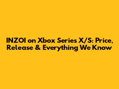 INZOI on Xbox Series X/S: Price, Release & Everything We Know