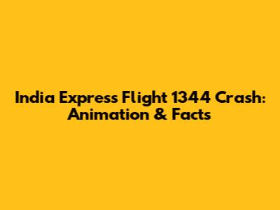 India Express Flight 1344 Crash: Animation & Facts