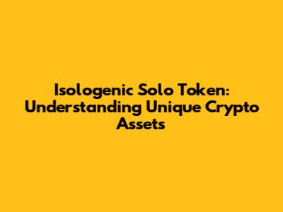 Isologenic Solo Token: Understanding Unique Crypto Assets