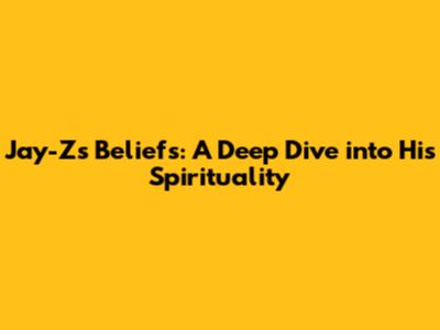Jay-Z's Beliefs: A Deep Dive into His Spirituality