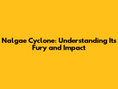 Nalgae Cyclone: Understanding Its Fury and Impact