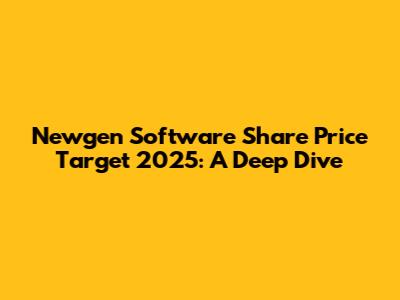 Newgen Software Share Price Target 2025: A Deep Dive