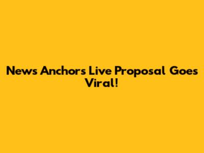 News Anchor's Live Proposal Goes Viral!