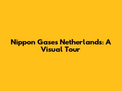 Nippon Gases Netherlands: A Visual Tour