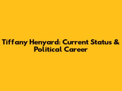 Tiffany Henyard: Current Status & Political Career